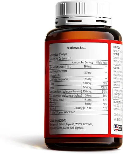 Miniatura 6 de Suplemento para el crecimiento del cabello, apoyo para el cuidado del cabello para fortaleza, crecimiento de espesor, con biotina vitamina A, C, E
