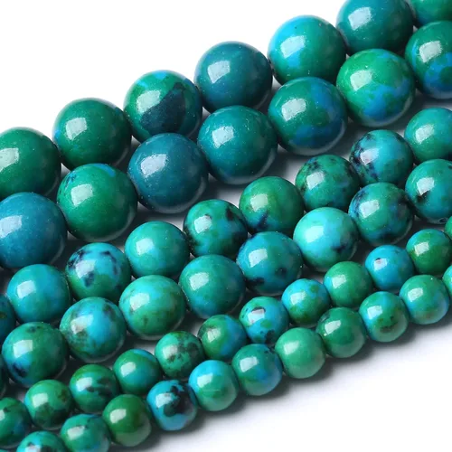 Miniatura 49 de 36 PIEZAS Cuentas de Malaquita Roja de 10 MM, Cuentas Redondas Sueltas de Gema Natural para Hacer Joyería 38 cm