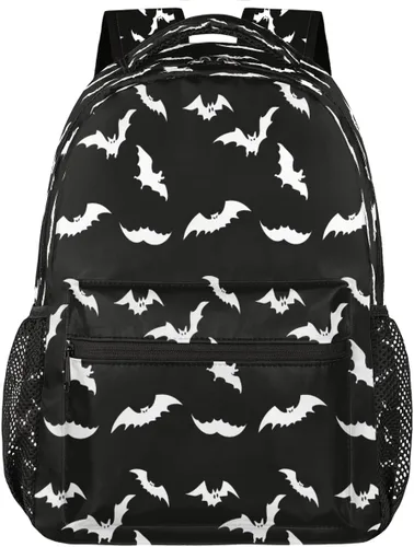 Miniatura 24 de Pardick Mochilas de calavera de Halloween para niños y niñas, divertidas y ligeras de 16 pulgadas, mochila escolar para laptop, mochila