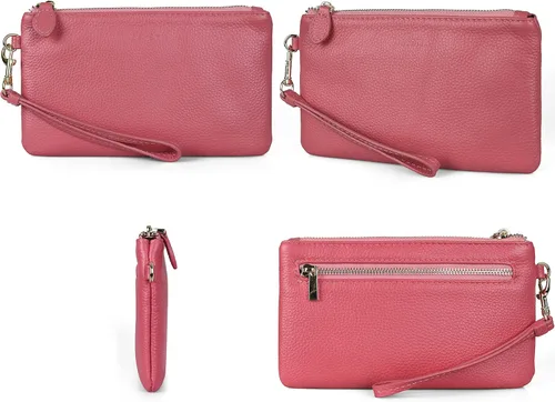 Miniatura 4 de Befen - billetera de mano de cuero de plena flor genuino, de agarre para mujer, cartera de mano para teléfono inteligente, billetera