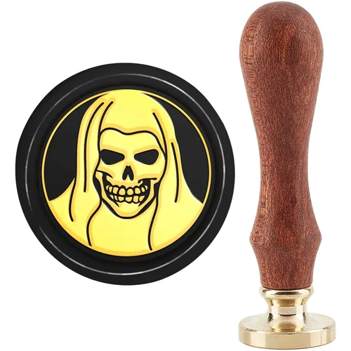 Miniatura 8 de CRASPIRE Sello de Cera de Cuervo de Halloween Sellos de Cera de Sellado de Cuervo Luna Sello de Cera Sello de Sellado de 30mm con Cabeza de Latón