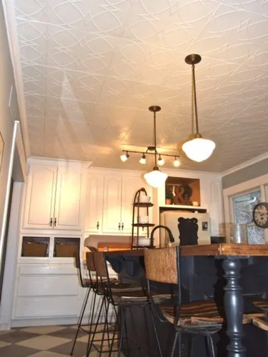 Miniatura 2 de A La Maison Ceilings R82 - Azulejos de techo de espuma con pegamento (256 pies cuadrados/caja), paquete de 96, color blanco liso blanco simple