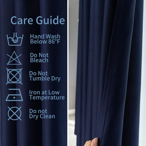 Miniatura 7 de Pickluc Cortinas Opacas Azul Marino para Sala de Estar, Cortinas Bloqueadoras de Luz con Ojales, Aislamiento Térmico, Reducción de Ruido, 52 Azul