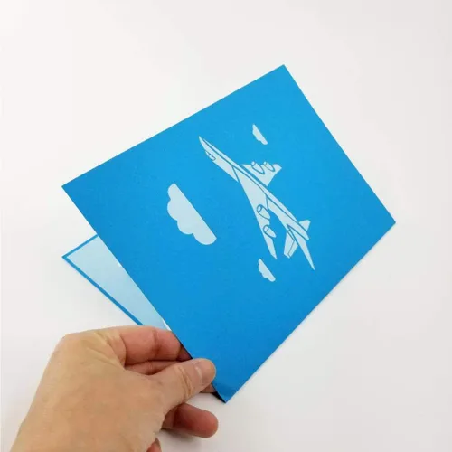 Miniatura 2 de Jet Airplane Pop Up Card - Tarjeta de cumpleaños, tarjeta de graduación, tarjeta de felicitación, tarjeta de jubilación, tarjeta de aniversario