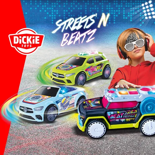 Miniatura 6 de Dickie 203763008 Light Streak Rhythm Patrol 203763008 Vehículo de fricción retro con funciones de sonido y luz para mayores de 3 años