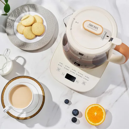 Miniatura 6 de AROMA® Hervidor de té eléctrico de vidrio de infusión profesional con control de temperatura y 10 modos preestablecidos (6 tazas, 1.5 litros)