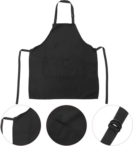 Miniatura 9 de Adjustable Waterproof Kitchen Apron with Pockets, Black Dishwasher Apron for Cooking, Housework, Restaurant, and Cleaning Use