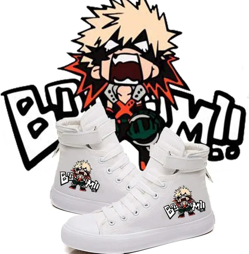 Miniatura 3 de DHSPKN Zapatos de anime, Deku Izuku Todoroki Tenis de anime Cosplay Hightop