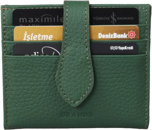 Miniatura 59 de Grande -3803 Cartera unisex, Azul (Iced Blue), Cartera delgada de cuero con cierre a presión pequeño