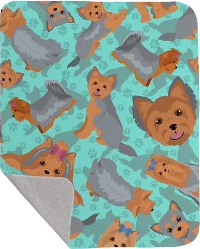 Miniatura 16 de Caroline's Treasures MLM1042LQB Airedale Terrier - Manta acolchada de 50 x 60 pulgadas, diseño de ilustraciones para cama, sofá, suave y ligera