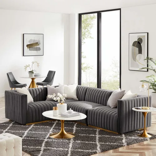 Miniatura 24 de Modway Conjure Seccional, Oro Negro
