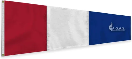 Miniatura 4 de Código de señales AGAS No 3 banderines – 2 pies x 4.5 pies – 200 nailon impreso – bordes cosidos cuádruples – Ojales de latón macizo – Bandera
