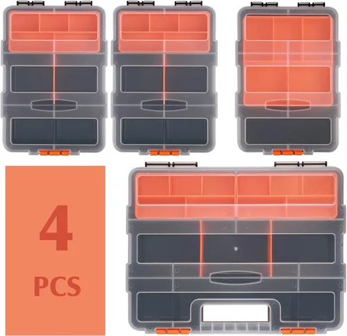 Miniatura 2 de MIXPOWER Juego de 4 piezas de cajas de herramientas y organizadores de piezas, almacenamiento versátil y duradero, separadores de plástico
