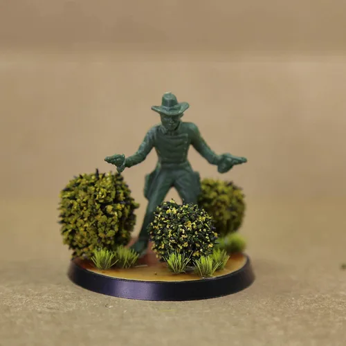 Miniatura 3 de Árboles de vegetación en miniatura con bases modelo, terreno, guerra, juegos, bricolaje, paisaje ferroviario (24 arbustos)