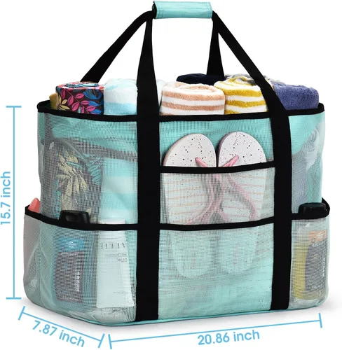 Miniatura 3 de oscaurt Bolsa de playa extra grande para mujer, impermeable, a prueba de arena, bolsa de playa de malla, bolsa de viaje para piscina