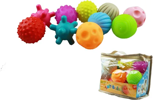 Miniatura 8 de Pelotas sensoriales para bebés y niños, juguetes Montessori suaves para bebés de 6 a 12 meses, juguetes sensoriales para bebés y niños pequeños