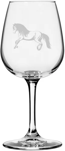 Miniatura 33 de Morgan Body Horse - Copa de vino grabada multiusos (12.75 onzas)