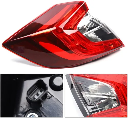 Miniatura 3 de Para 2016 2017 2018 2019 2020Honda Civic Sedan Luz trasera derecha Pasajero Luz trasera exterior trasera roja HO2804110 33550TBAA01