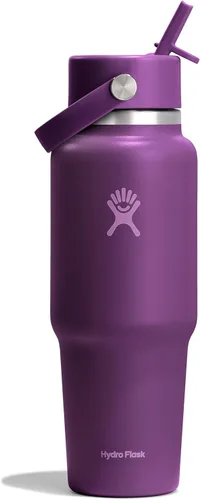 Miniatura 66 de Hydro Flask Botella de agua de viaje – Acero inoxidable aislado – Tapa ancha con pitillo, antiderrames, a prueba de fugas en 24 oz Trillium Pink