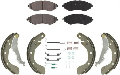Pastillas de freno delanteras Zapatas de freno trasero Kit de resorte Pieza de repuesto para Chevrolet Aveo y Aveo 5 05-11