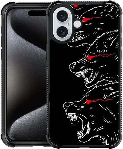 Miniatura 41 de Funda compatible con iPhone Xs, diseño de plexiglás X para niños y hombres, diseño de lobo malo, a prueba de golpes, antiarañazos, para iPhone X/Xs
