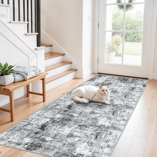 Miniatura 38 de Alfombra antideslizante lavable de 2 x 3 pies - Alfombra suave de pelo bajo para cocina, entrada y dormitorio - Tapete moderno para puerta