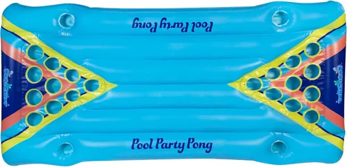 Poolcandy Pong inflable para fiesta en la piscina; un juego de piscina fácil de instalar, lago o playa. Perfecto para tu próxima barbacoa, piscina o