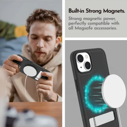 Miniatura 4 de Funda magnética para iPhone 14 Plus de 6.7 pulgadas (2022), soporte delgado con protector de pantalla compatible con Magsafe a prueba de golpes
