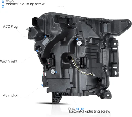 Miniatura 6 de VLAND Conjunto de faros delanteros para Ford F150 2021-2023 14ª generación XL, XLT, Lariat, Tremor, Raptor, King Ranch, Platinum, Limited, proyector