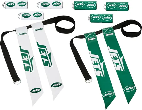 Miniatura 37 de Franklin Sports NFL - Conjuntos de fútbol con bandera del equipo de la NFL, cinturones + banderas, para niños + adultos, se adapta a cintura