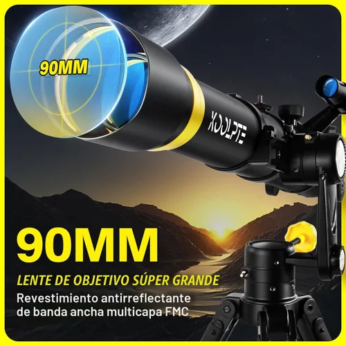 Miniatura 2 de Telescopio 90mm de apertura 900mm - Base de montaje AZ Vertisteel de alta precisión de ajuste, aumento 45-450x, control remoto inalámbrico
