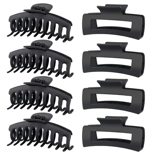 Miniatura 11 de TOCESS Paquete de 8 pinzas grandes para el cabello para mujer, pinzas grandes para cabello fino y grueso, rizado, agarre fuerte de los años 90, 4.33