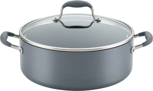 Miniatura 11 de Anolon Advanced Home Sartén/Cacerola de Salsa Cónica Antiadherente Dura Anodizada, 4.5 Cuartos de Galón (Moonstone)
