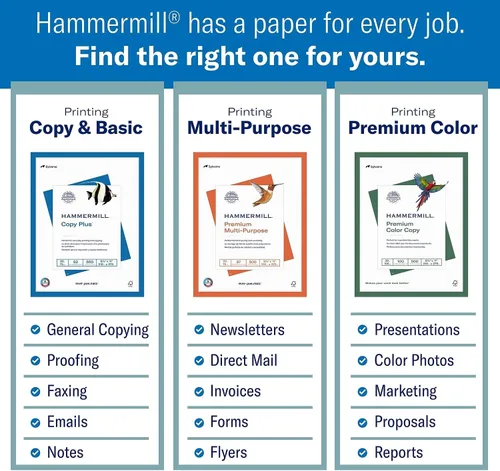 Miniatura 12 de Hammermill Fore Papel para impresora, papel para copias multiusos de 20 lb, 8.5 x 14 - 1 resma (500 hojas) - blancura 96, fabricado en Estados