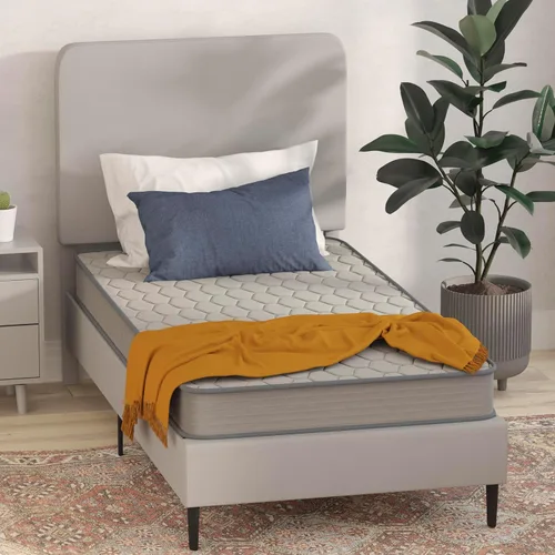 Miniatura 4 de Flash Furniture Capri Comfort Sleep - Colchón híbrido de resortes interiores y espuma de 6 pulgadas en una caja, colchón híbrido de resortes