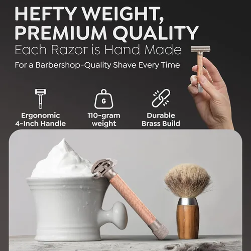 Miniatura 4 de Parker The Variant - Maquinilla de afeitar de seguridad ajustable de doble filo, personaliza tu afeitado con un giro del dial de suave a agresivo, 5