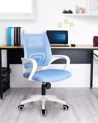 Miniatura 8 de NEO CHAIR Silla de Oficina para Escritorio de Computadora Ergonómica de Malla Gaming de Respaldo Medio con Cómodo Soporte Lumbar Altura Ajustable