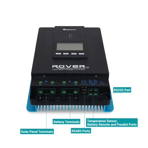 Miniatura 5 de Renogy 100A 12V/24V/36V/48V CC entrada MPPT controlador de carga solar, parámetro automático, pantalla LCD ajustable, regulador de panel solar apto