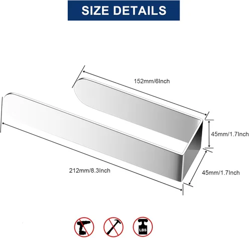 Miniatura 3 de HUFEEOH Paquete de 2 soportes adhesivos para toallas de mano, soporte adhesivo para toallas montado en la pared, soporte de toalla de cocina