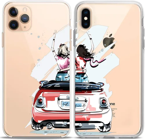 Miniatura 5 de Fundas a juego para parejas compatibles con iPhone 16 15 14 13 12 11 Pro Max Mini Xs X 6s 8 Plus 7+ Xr 10 SE 5 Best Friend Girly Traveling - Funda