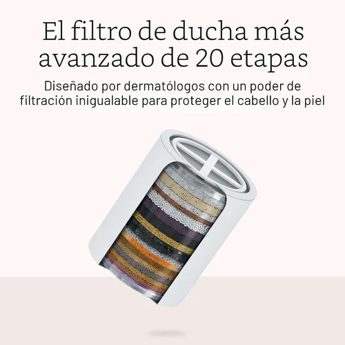 Miniatura 4 de MDhair Cabezal de ducha filtrado para cabello y piel más saludables: elimina el cloro y los metales pesados, filtro de cabezal de ducha de alta