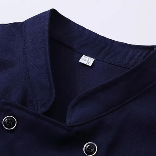 Miniatura 4 de Chaqueta de chef unisex con doble botonadura, ligera, de manga corta, para servicio de cocina, uniforme de trabajo