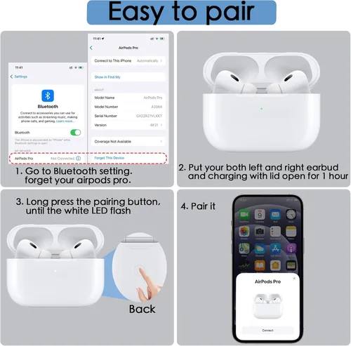 Miniatura 8 de Auricular original OEM A2083 para Airpods Pro de Apple de 1ª generación del lado derecho, reemplazo para iPod Pro de 1ª generación, compatible