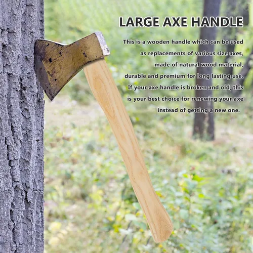 Miniatura 4 de DOITOOL Reemplazo de mango de nogal de 14.17 pulgadas para hacha de madera duradera para camping y uso al aire libre, se adapta a hachas pequeñas