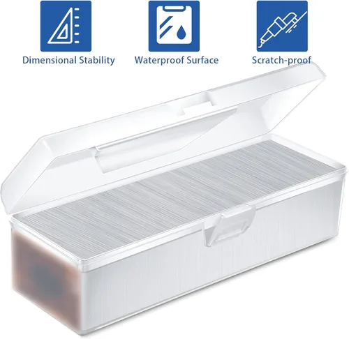 Miniatura 3 de Vicenpal Caja de almacenamiento de tarjetas coleccionables de plástico transparente, juego de cajas de tarjetas para 600-1000 Plus, portátil