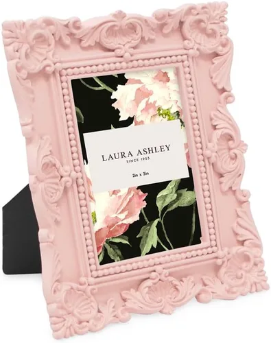 Miniatura 20 de Laura Ashley - Marco de fotos de 5 x 7 pulgadas, de resina texturizada y elaborada a mano, con caballete y gancho para mesa y pared, con diseño Negro