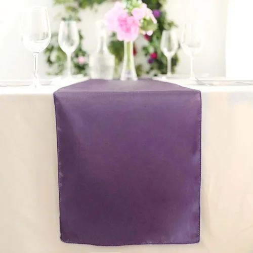 Miniatura 2 de Efavormart - 5 piezas de camino de mesa de satén de alta calidad para bodas, fiestas de cumpleaños, ajuste rectangular y mesa redonda, 12 x 108