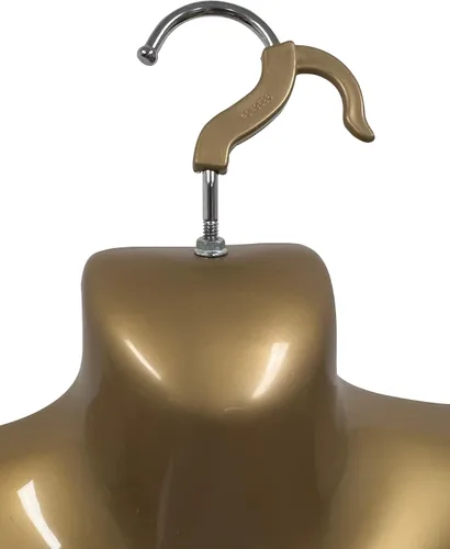 Miniatura 4 de Maniquí Femenino de Cadera de Torso Largo Espalda Hueca Cuerpo Apilable Forma de Vestido con Gancho Colgante para Exhibición de Camisetas, Encimera