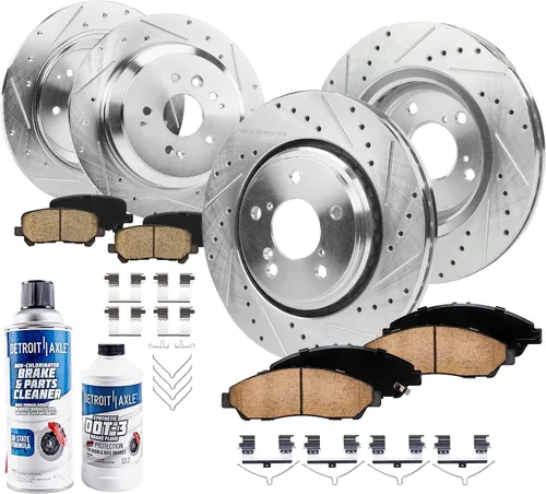 Miniatura 16 de Detroit Axle - Kit de freno delantero para Nissan Altima Sentra 07-10, repuesto de pastillas de freno de cerámica de freno de disco 2007 2008 2009