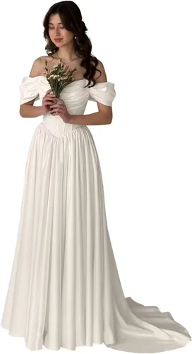 Miniatura 28 de Vestido de novia formal sin tirantes con encaje, largo de sirena para mujer 2019 WD162